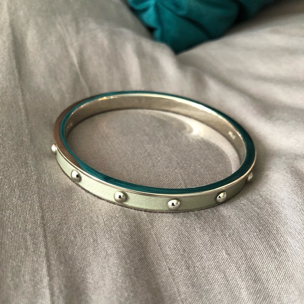 Authentic Coach Slim Silver Metallic Bracelet